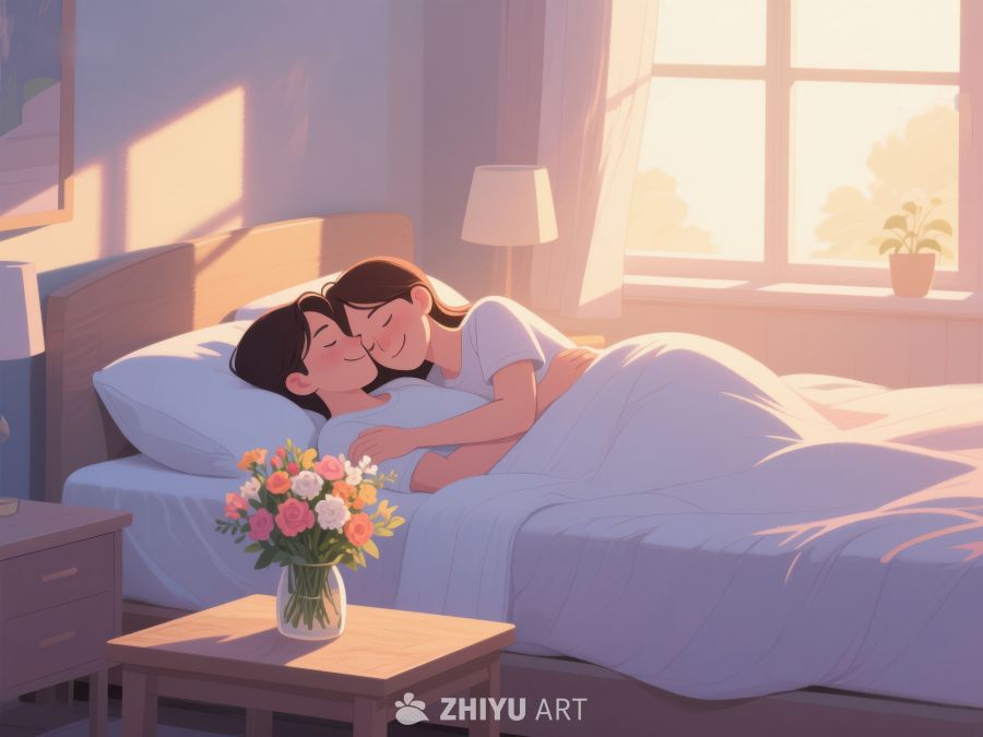 温馨晨光中的甜蜜拥抱 705