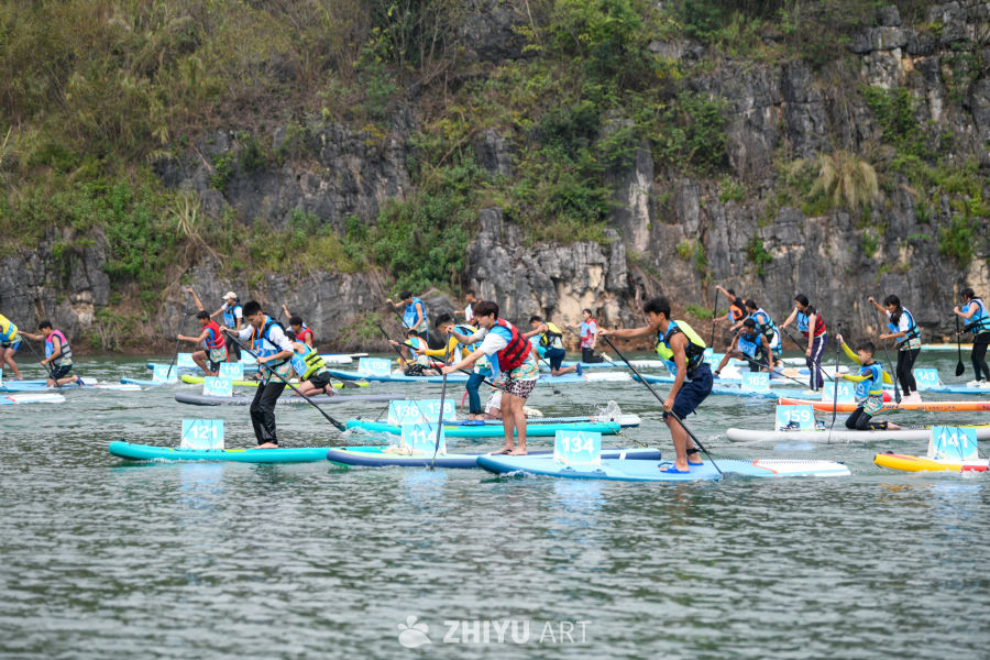山水间桨板比赛 水上桨板运动 2
