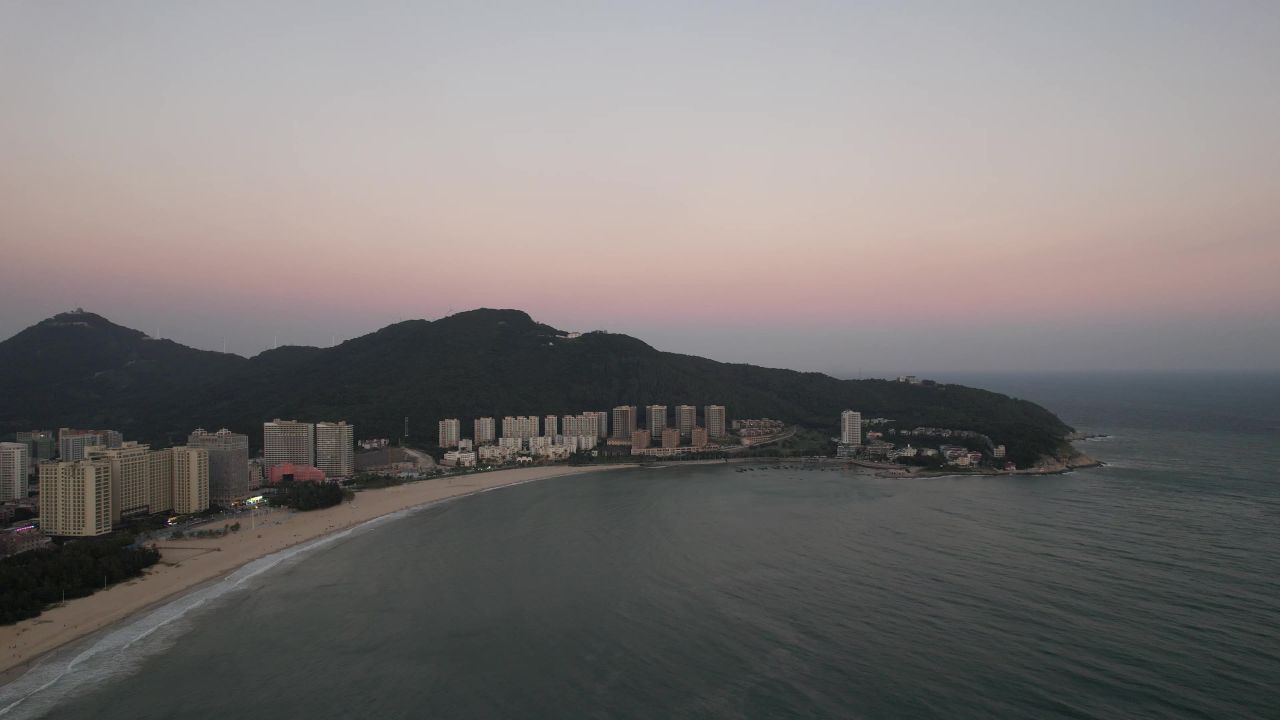 大海日落晚霞夕阳海浪