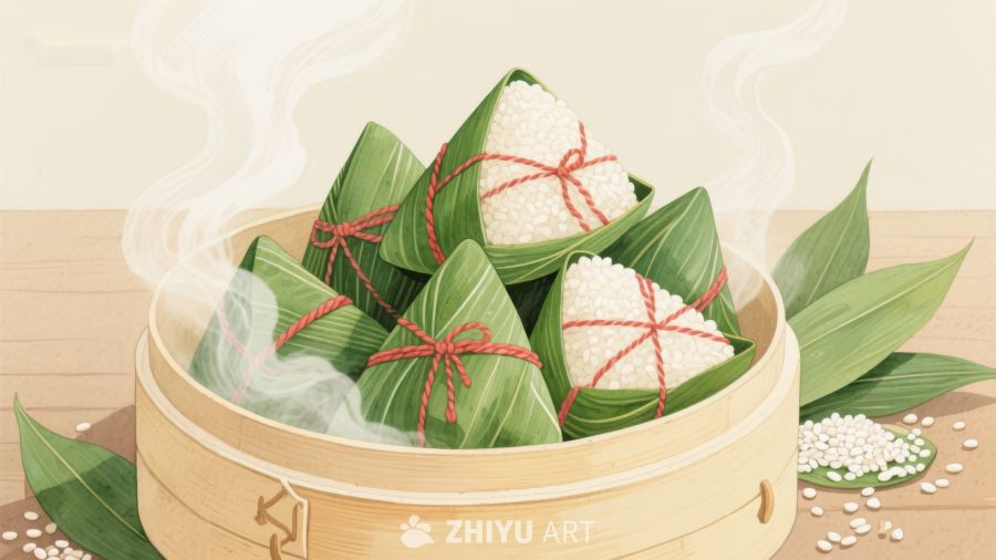热气腾腾的粽子 366