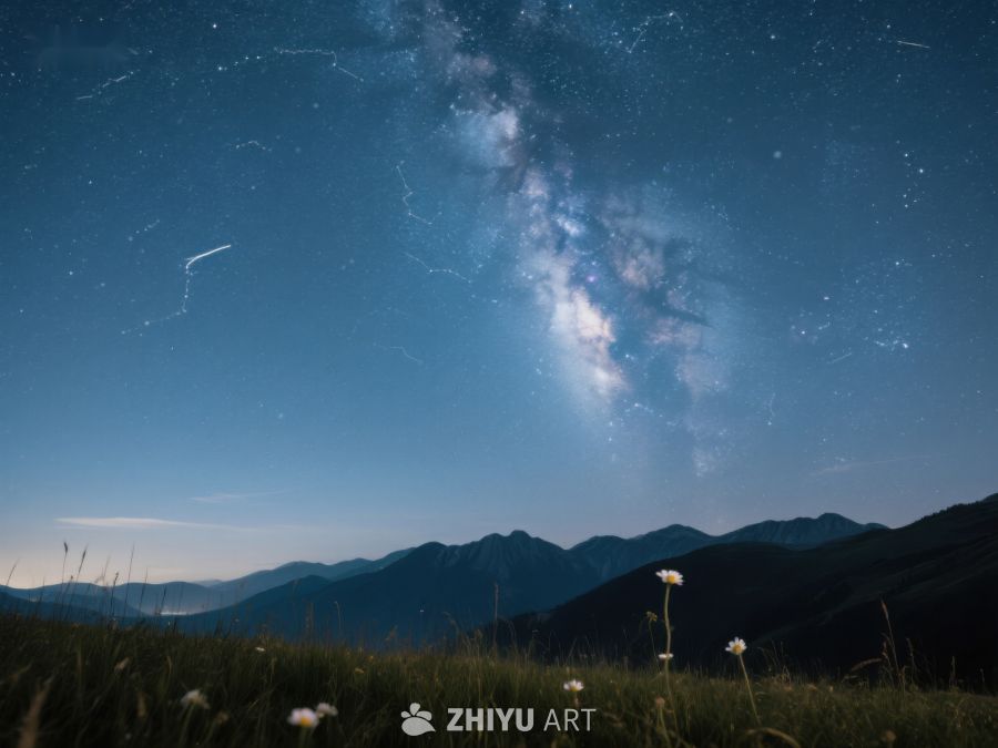 夜空银河与山峦 441