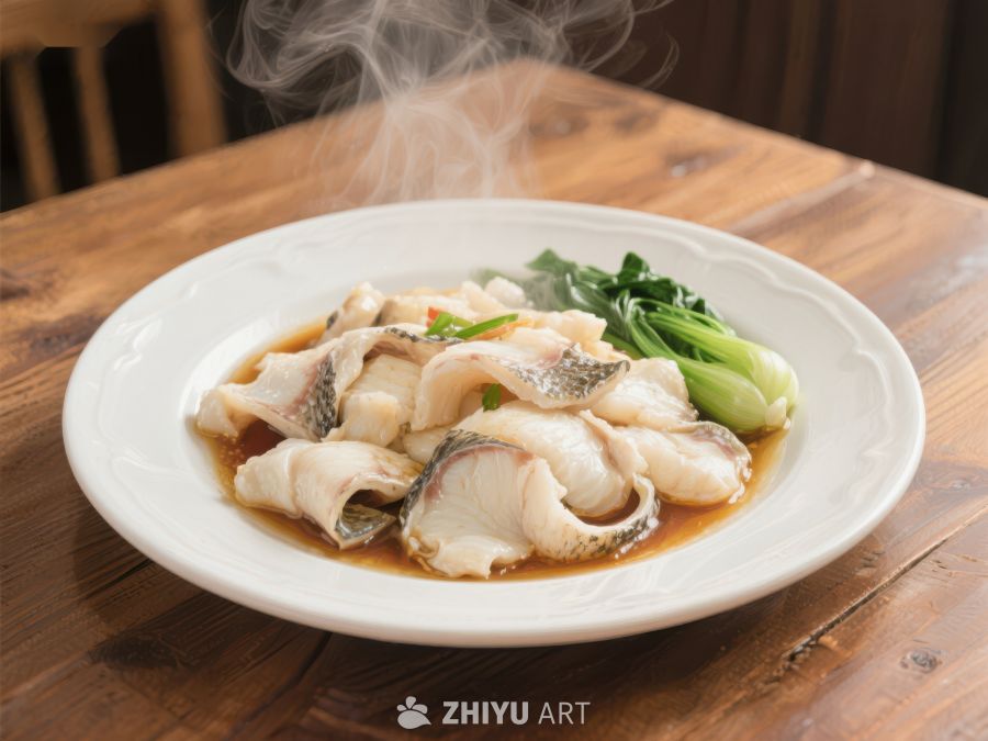 清蒸鱼片配青菜 751