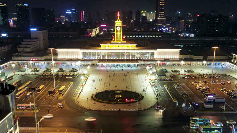 湖南长沙城市风光航拍摄影图 
