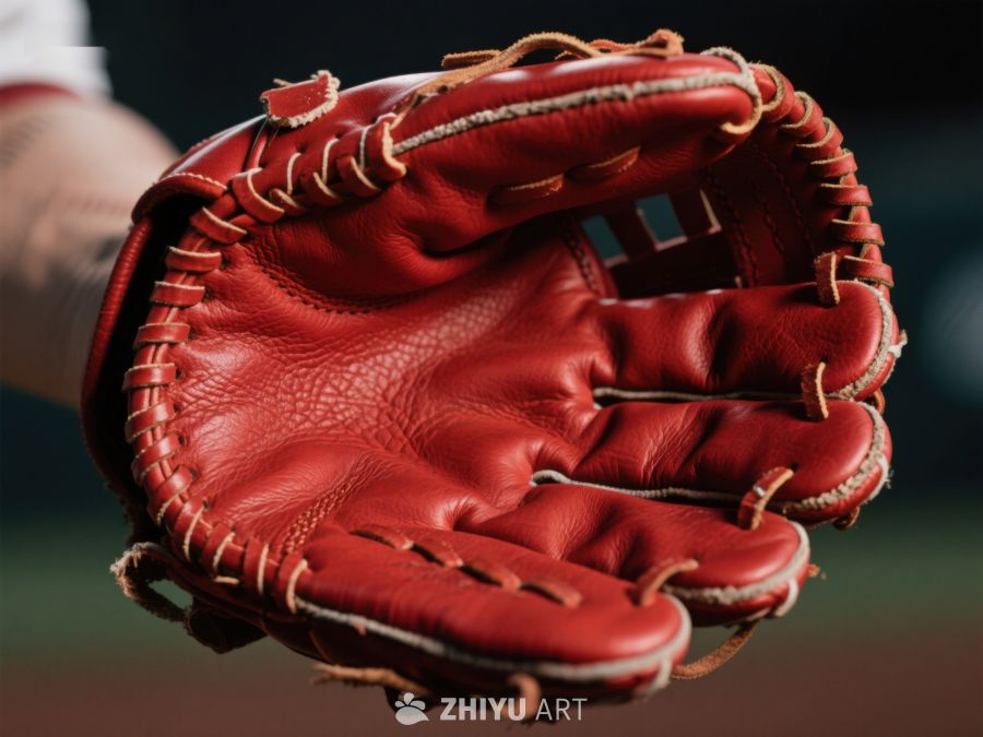 红色棒球手套特写 77
