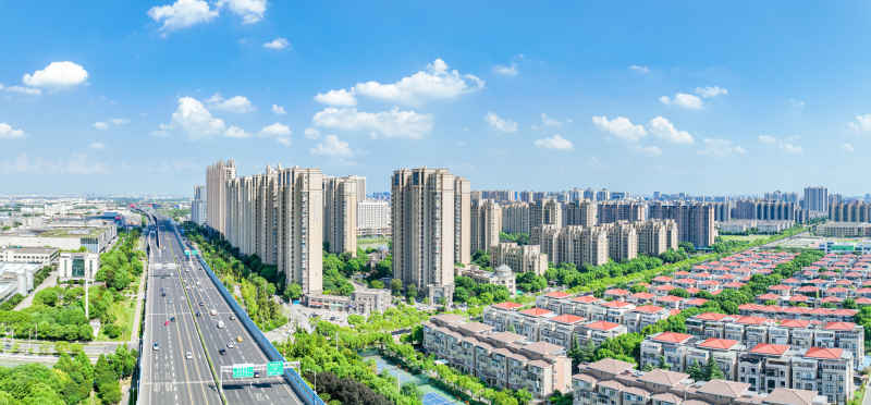 航拍昆山城市风光建筑大景 34