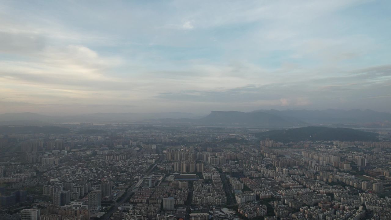 航拍福建福州城市风光