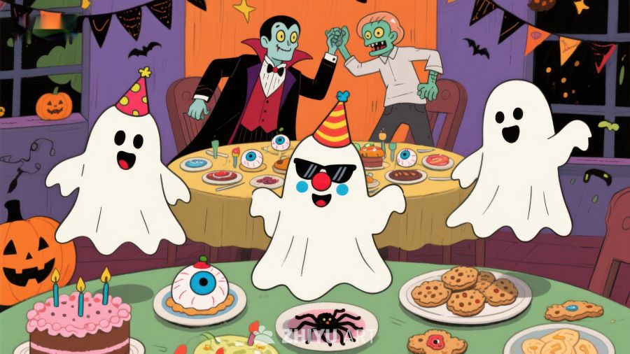 万圣节派对：幽灵与僵尸共庆