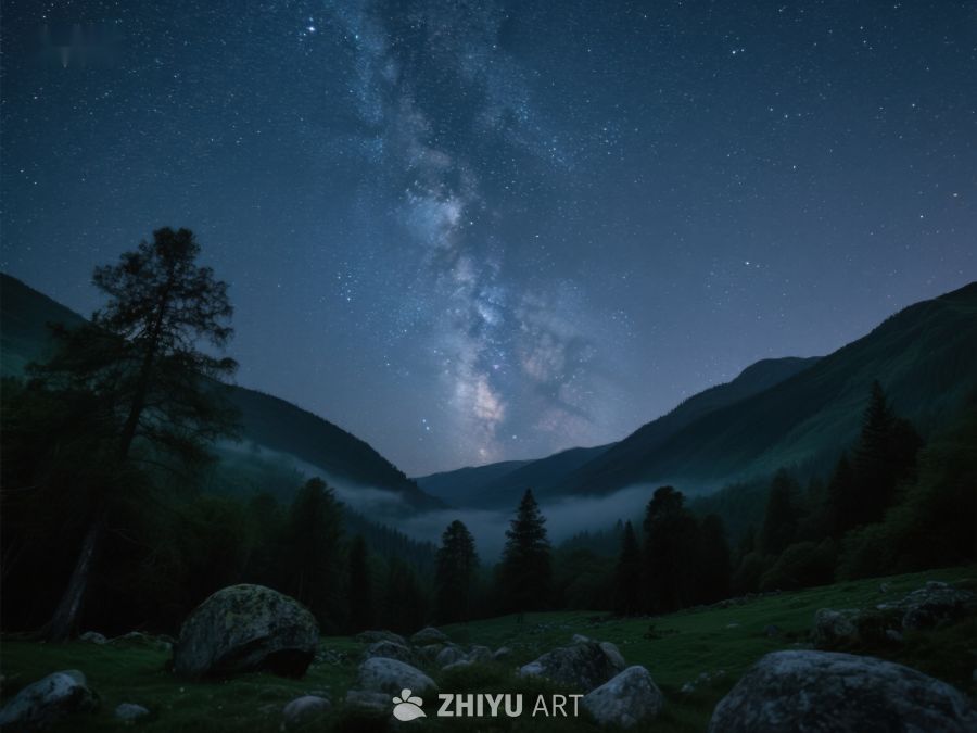 星河璀璨，山谷静谧夜景 143