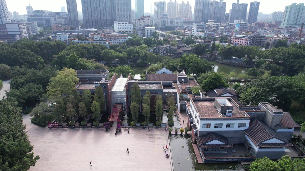 广东东莞可园旅游景区航拍