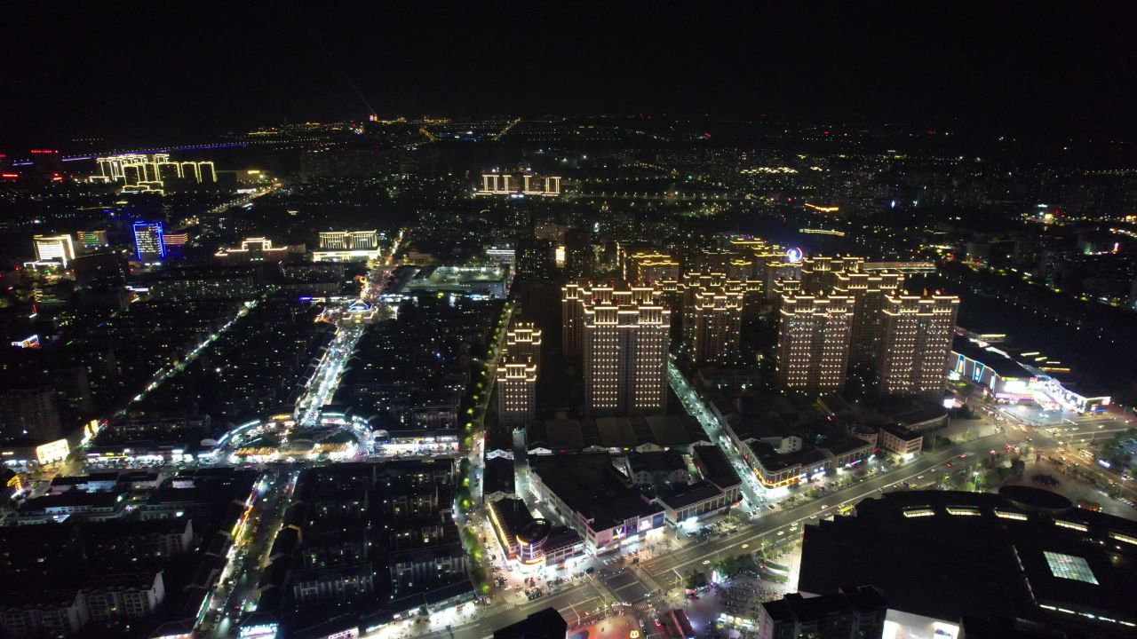 江苏宿迁城市风光地标建筑航拍 