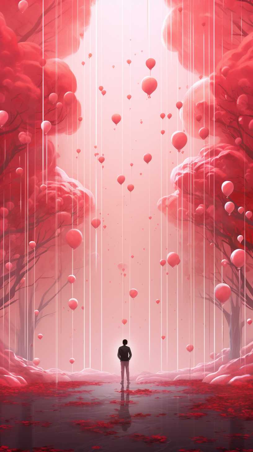 红色背景艺术图