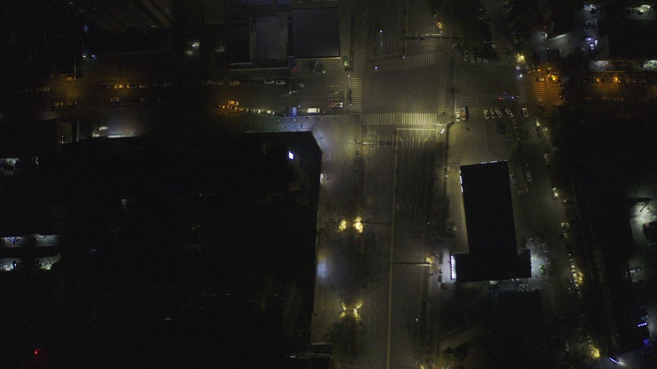 郑州航拍夜景街道 2