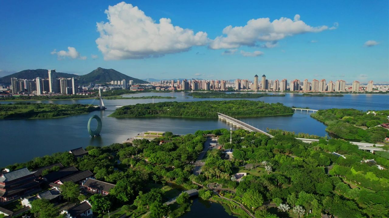 厦门航拍园博苑景观