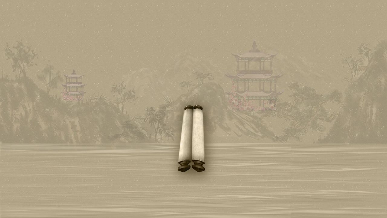 古风卷轴开场LED背景中国风意境水墨山水画舞台视频动态背景素材 4