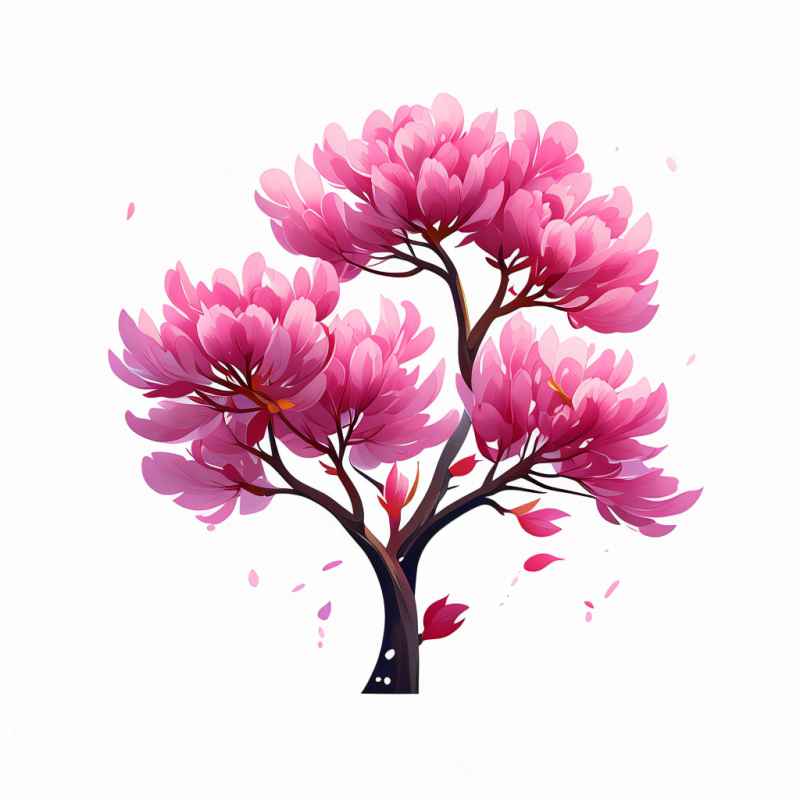紫荆花扁平插画 12