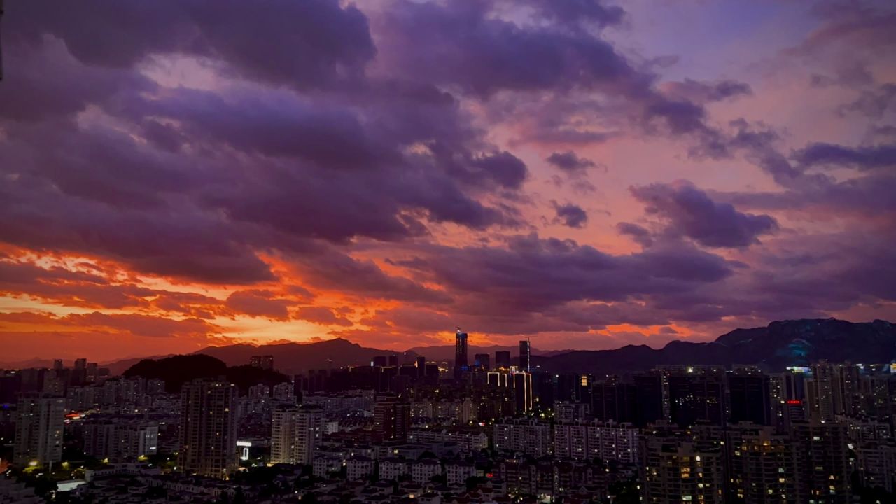 城市晚霞