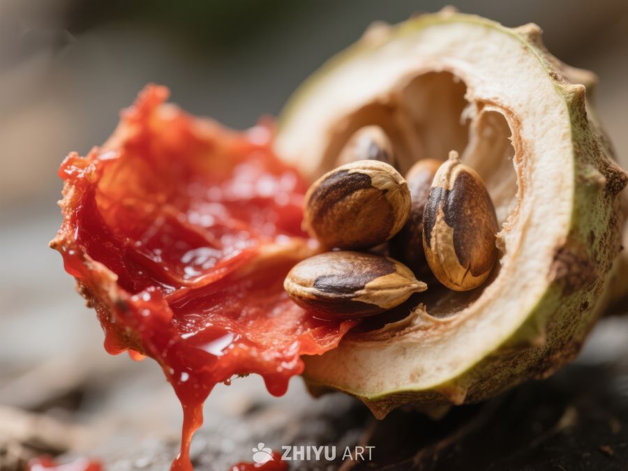 新鲜果实剖开，种子与果肉清晰可见 685