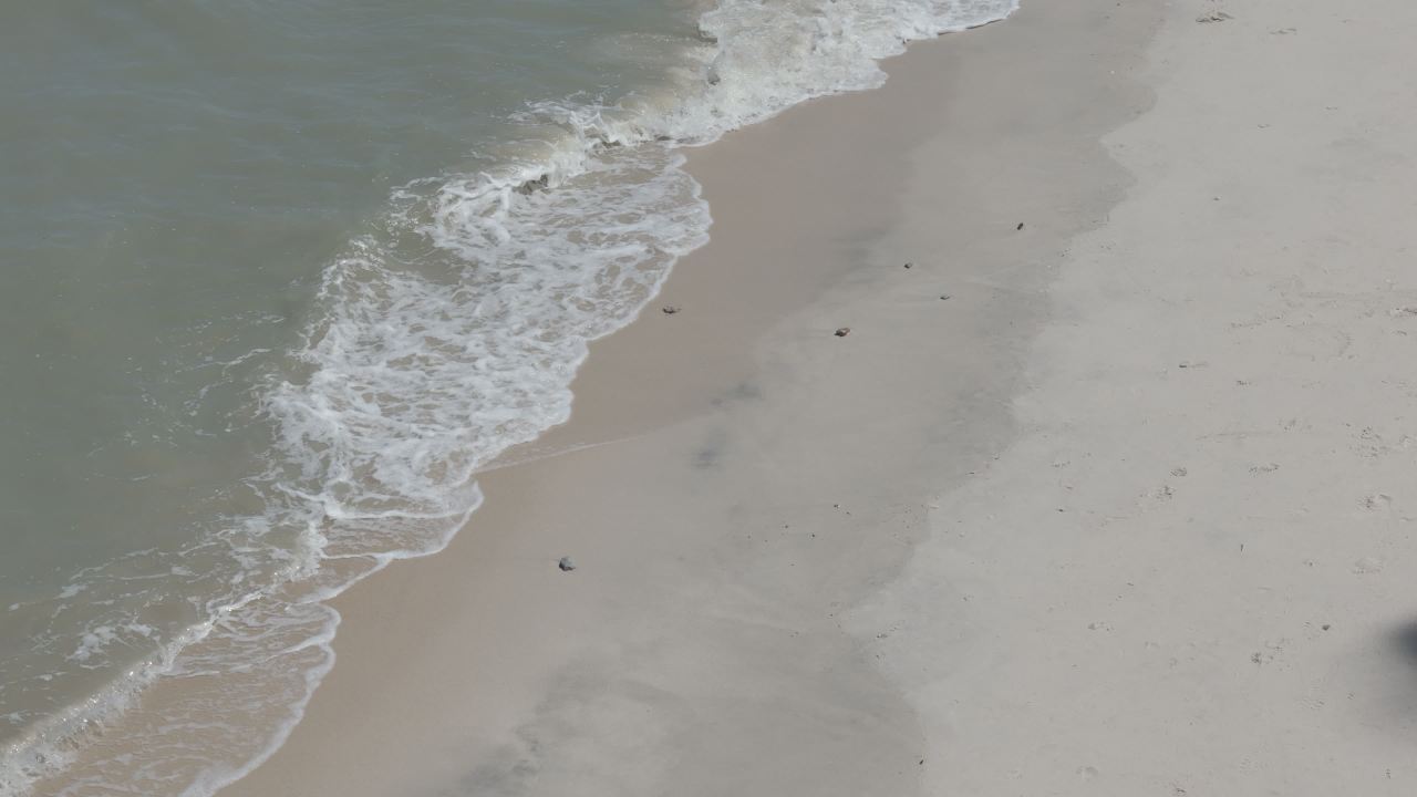 海滩海浪与水上摩托