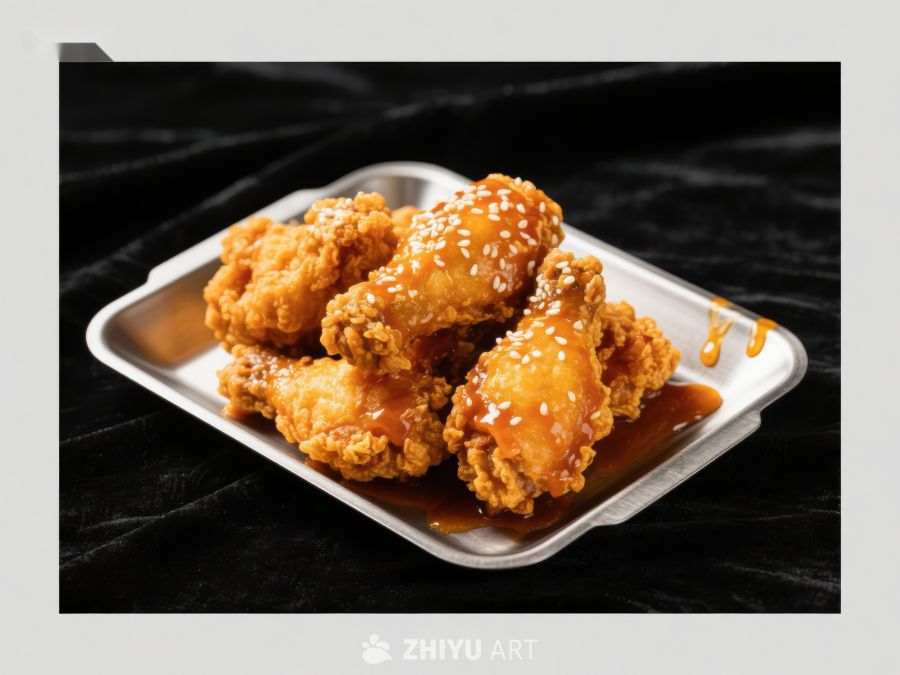 蜜汁炸鸡翅配芝麻 693