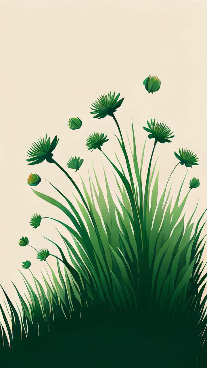 绿色的小花草草