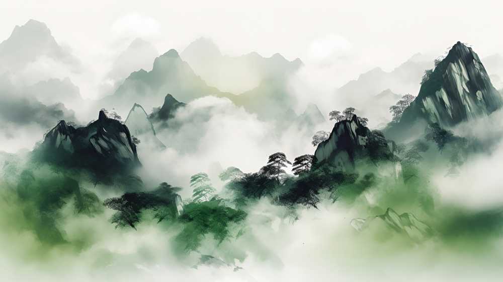山水画每一幅都是艺术