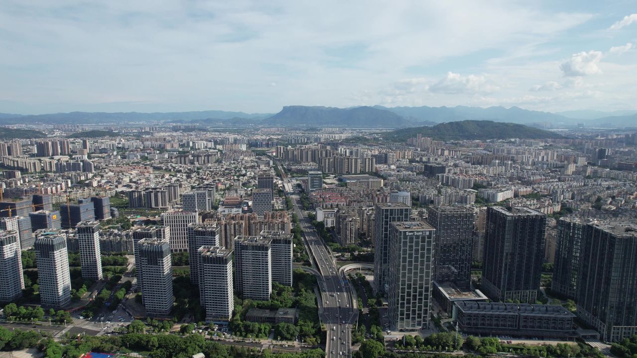 福建福州金融街万达广场航拍