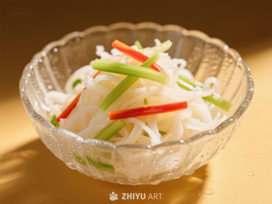 清爽凉拌豆芽配红椒绿葱 1221