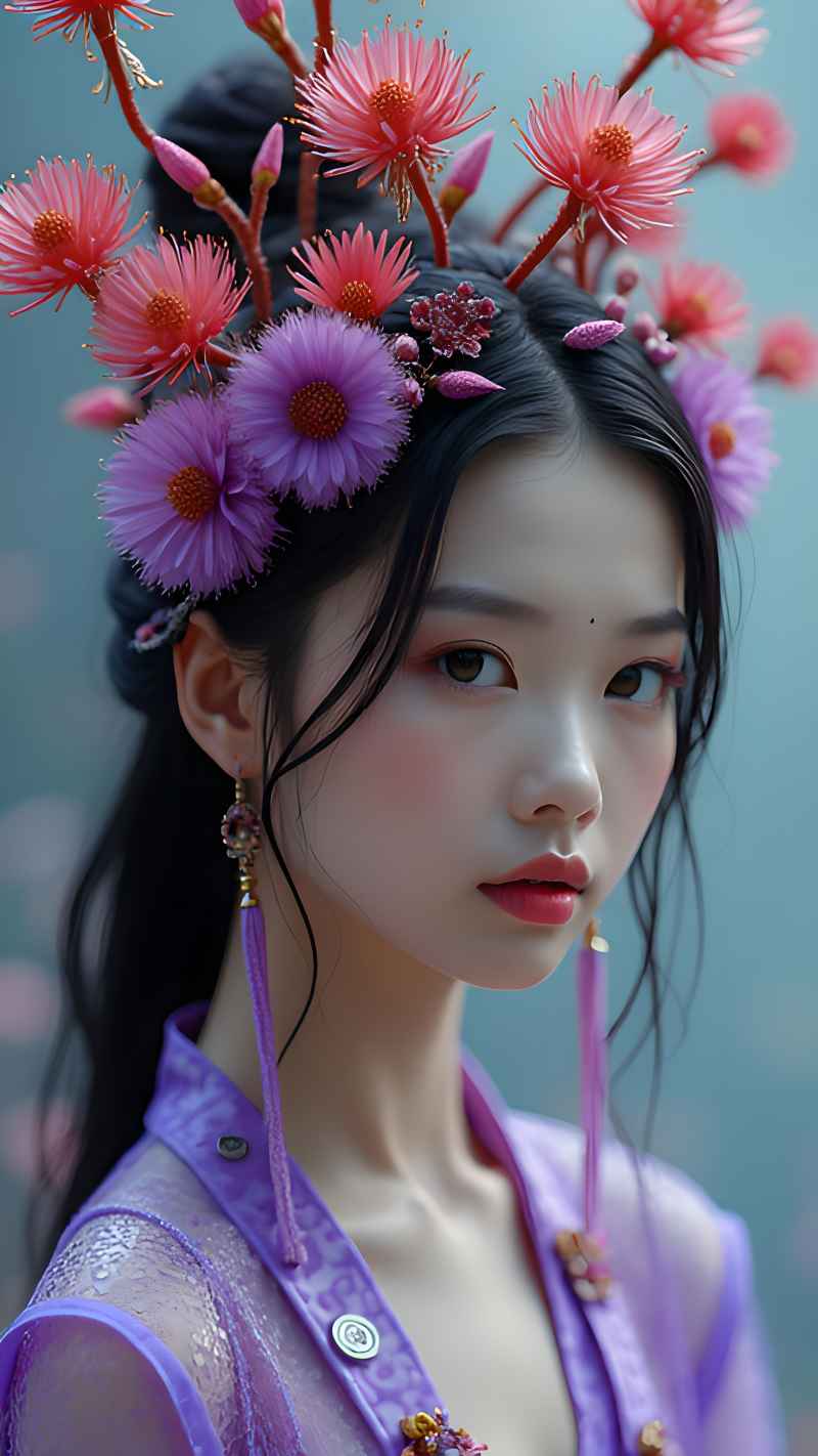 森林系列五颜六色古风艺术美女 19