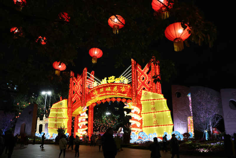 黄埔公园花市大门夜景2