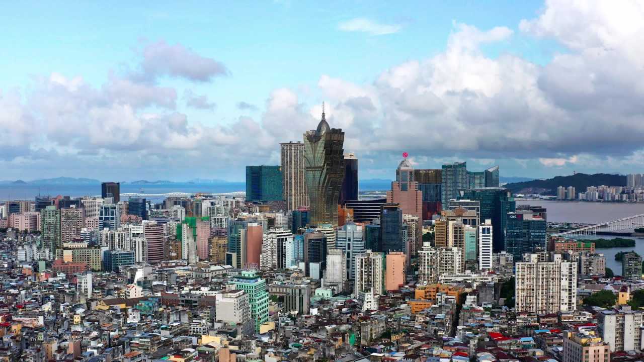  澳门城市高楼全景风光