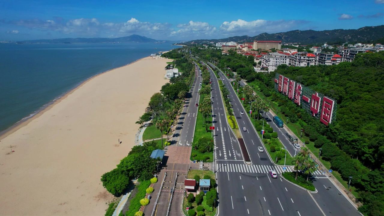厦门航拍环岛路景观