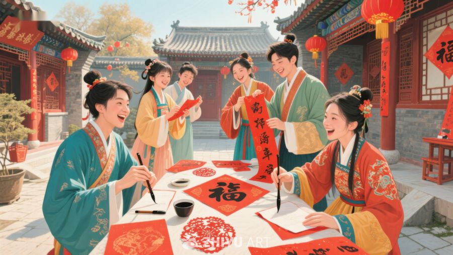 传统服饰人物欢庆新春 31