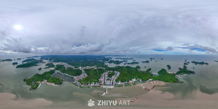 海岛城市全景