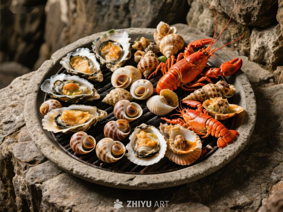 海鲜盛宴：龙虾与贝壳类美食
