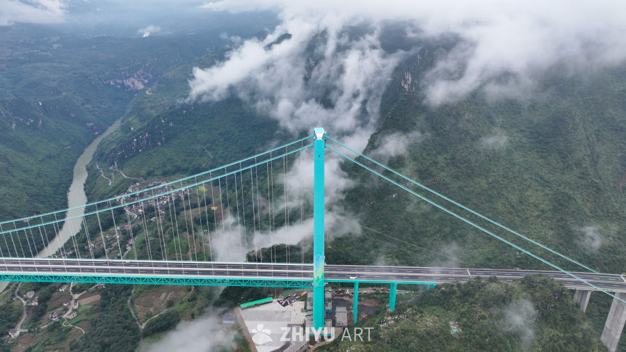 航拍贵州花江峡谷大桥 16