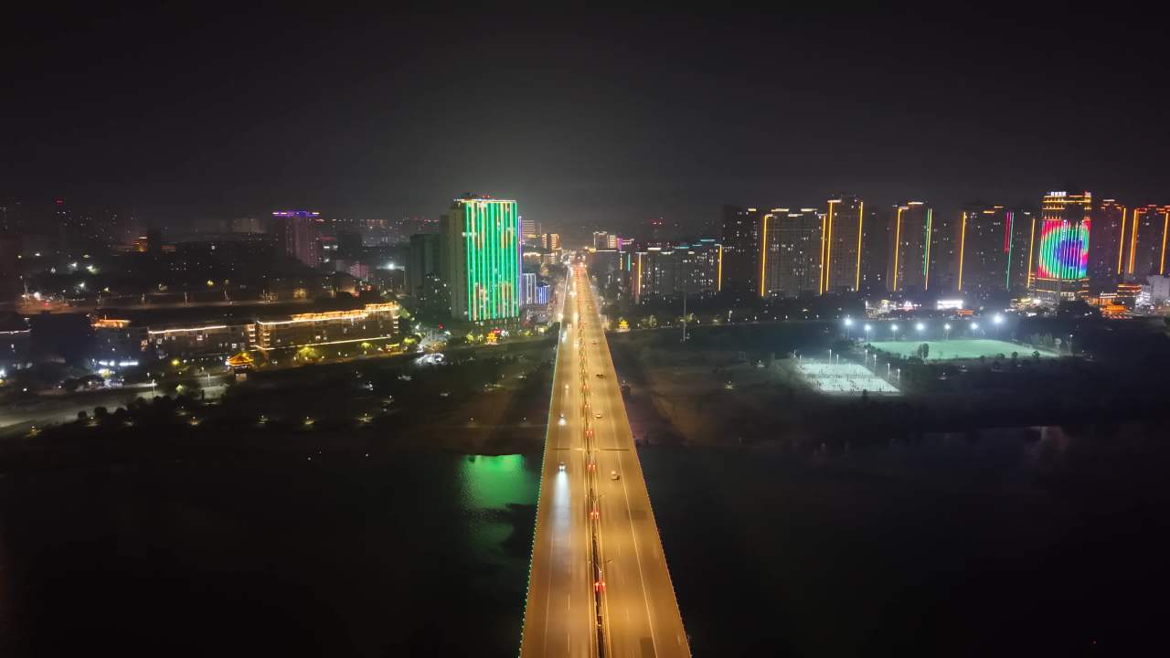 夜幕下的都市繁华