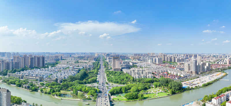航拍昆山城市风光建筑大景 66