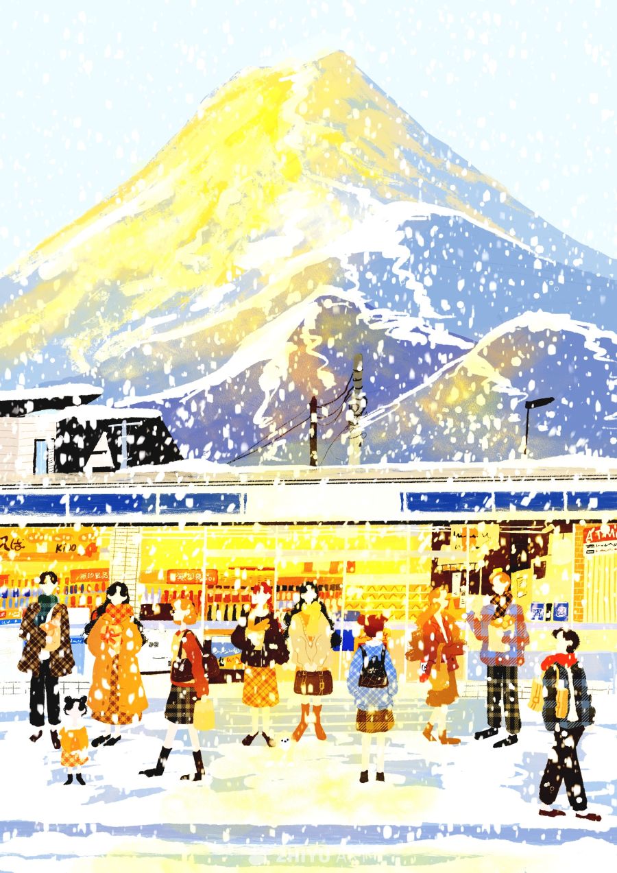 原创治愈插画作品素材四季节气节日自然 21