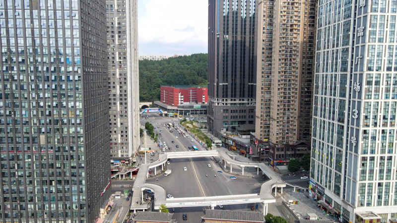贵州贵阳城市风光航拍摄影图