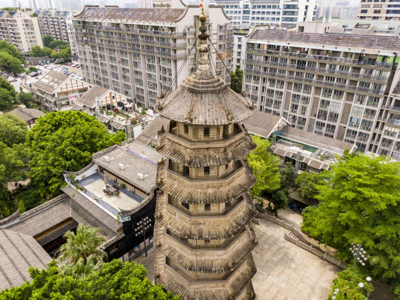 福建福州石塔寺航拍摄影图