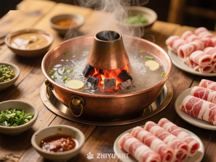 铜锅火锅宴，热气腾腾美食 1194