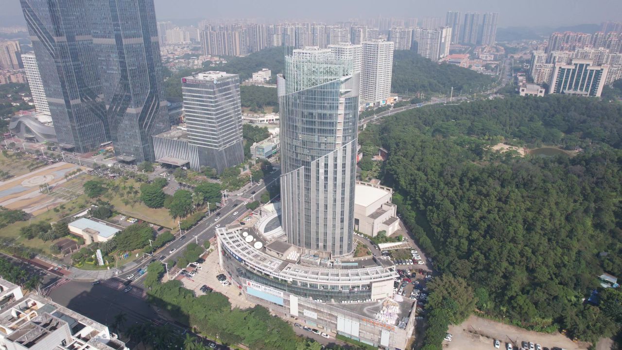 广东江门城市建设航拍 