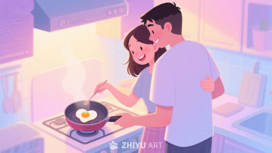 温馨厨房：情侣共同烹饪美食 381