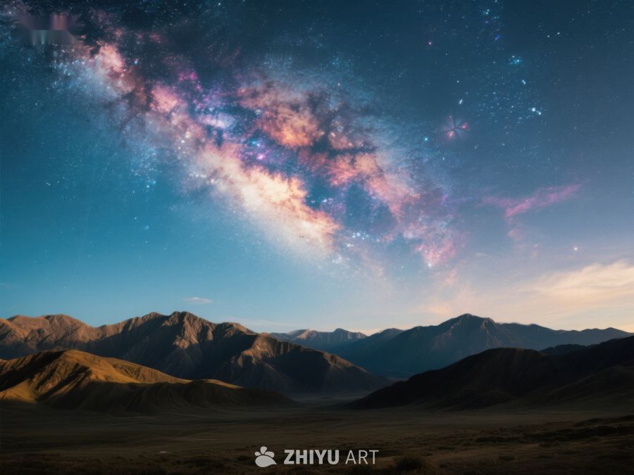 星空下的山脉与沙漠 211