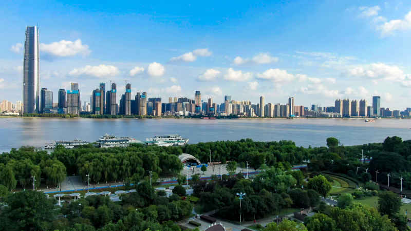 湖北武汉城市建设航拍摄影图 