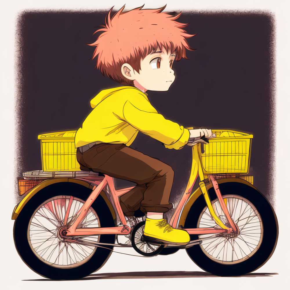 骑着自行车的男孩