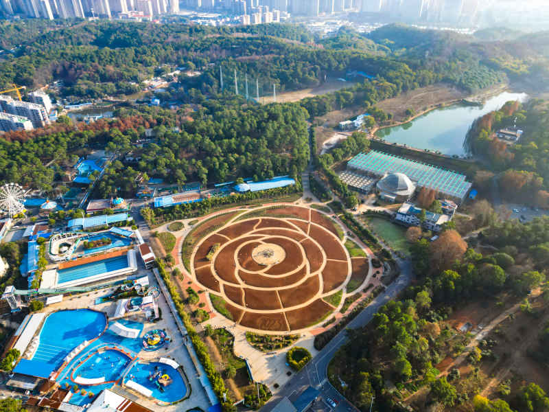 湖南省植物园航拍摄影图