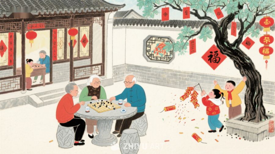 庭院欢聚，棋乐融融 848