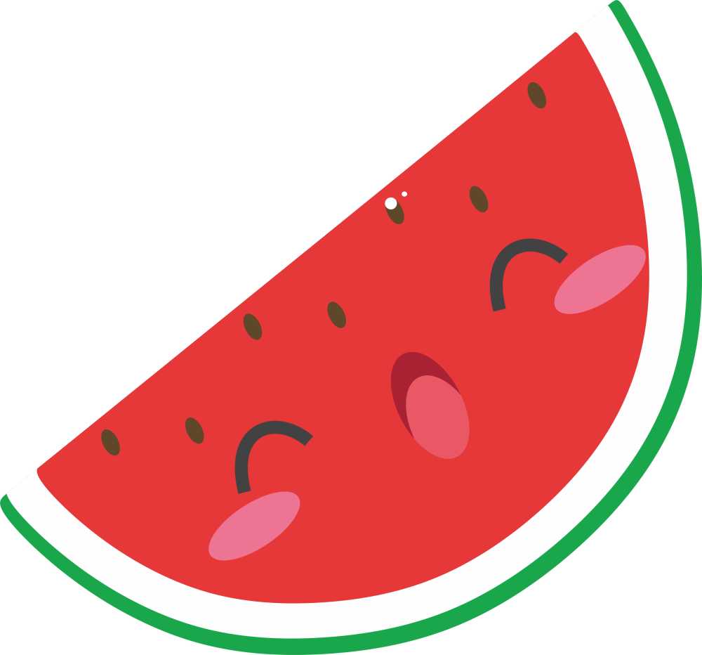 西瓜红色水果多汁不错可爱得意健康种子快乐自然脸