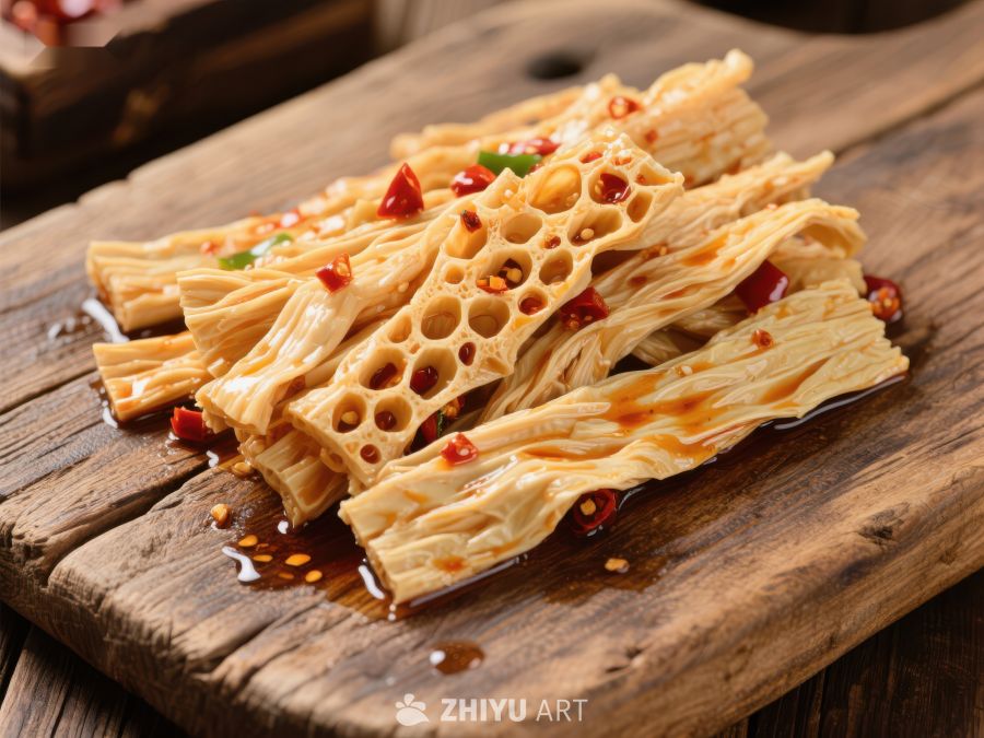 香辣莲藕条美食特写 1594